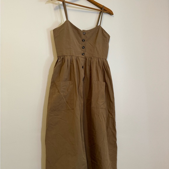 Army Green Cotton Dress - M - Picture 7 of 7